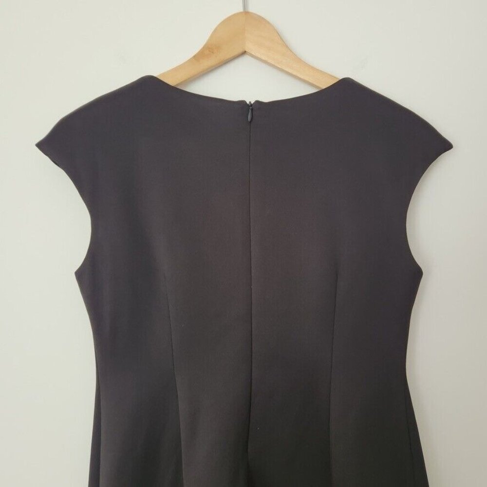 Y2K Office Siren Bodycon Dress 6P NWT Black Berry Purple Colorblock Work Ruched - Picture 9 of 13